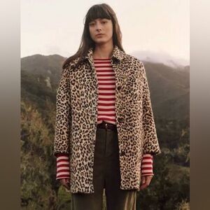 The Great Leopard Car Coat NWT Size 2 (medium)